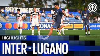 LA PRIMA DOPPIETTA DI TAREMI  INTER 32 LUGANO  HIGHLIGHTS  AMICHEVOLE 202425 ⚽⚫🔵 [upl. by Acihsay]