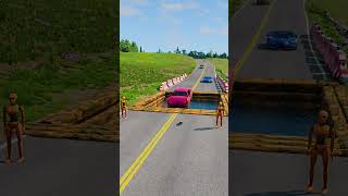 Cars vs Big Water Pit 2 BeamNG Drive [upl. by Essilem]