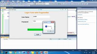 Create Login form with progress bar in VBNET [upl. by Nylitsirk]