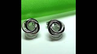 Clip on earrings sterling silver open knot design [upl. by Woodruff]