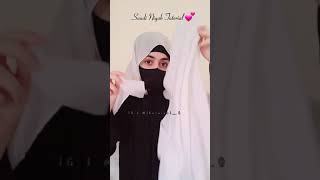 One minute Niqab Tutorial  Hijab style  Saudi Niqab Tutorial  zainab [upl. by Hsot]