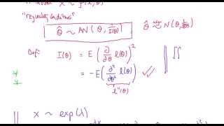 Asymptotic distribution of the maximum likelihood estimatormle  finding Fisher information [upl. by Madel]