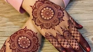 Mandala henna design  henna design for Eid 2019  Mandala mehendi design [upl. by Ulda433]