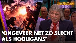 Johan zag demonstraties bij UvA Ongeveer net zo slecht als hooligans in voetbalstadions [upl. by Allegna]