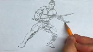 Secrets of Drawing Fantasy Figures Technique Demo by Mike Hoffman [upl. by Sheila]