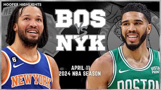 Boston Celtics vs New York Knicks Full Game Highlights  Apr 11  2024 NBA Season [upl. by Euton]