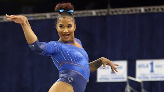 UCLAs Jordan Chiles claims floor championship with 99875 in NCAA semifinals  Womens Gymnastics [upl. by Arlan]