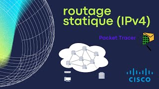 Routage statique IPv4sous Packet Tracer  partie 1 شرح [upl. by Atalante]