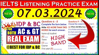 IELTS LISTENING PRACTICE TEST 2024 WITH ANSWERS  07032024 [upl. by Englis975]