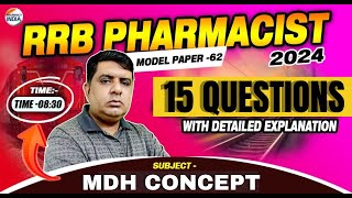 RRB Pharmacist  Model Paper  62  Non Pharma  25 Question With Detailed Explanation [upl. by Datnow798]