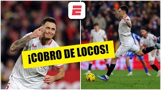 LUCAS OCAMPOS nivel leyenda Magistral cobro de penal quotSIN VERquot para el Sevilla vs Alavés  La Liga [upl. by Marybelle]