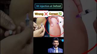 Deltoid IM injection how to give intramuscular injection shorts [upl. by Jordanna99]