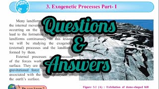 Class 9th  Geography  chp3  Exogenetic Processes Part1  Question Answer  magi academy [upl. by Aivonas]