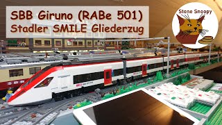 SBB Giruno RABe 501  Stadler SMILE Gliederzug  LEGO amp Co MOC 🇨🇭 [upl. by Shaer]