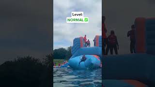 AIRBAG LAUNCH but they get progressively higher 🔼 waterpark stevenage funny fail [upl. by Shien]