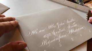 Wedding Envelope Calligraphy  Copperplate amp modern script by Suzanne Cunningham [upl. by Raff]