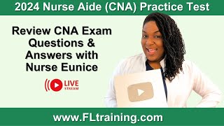 2024 Nurse Aide CNA Practice Test with Nurse Eunice [upl. by Fattal525]