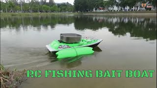 Flytec 3 Generations Electric Fishing Bait RC Boat 300m Remote Fish Finder With Searchlight Toys [upl. by Lessur]