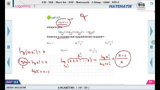 Mavi Set Matematik 3  Logaritma  3 📏 [upl. by Suolekcin75]