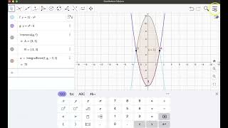 Cálculo del área entre curvas con GeoGebra [upl. by Pontone]