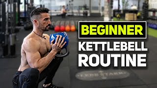 15Minute Beginner Kettlebell Workout For Over40s Follow Along [upl. by Adriana346]