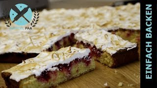 super leckerer Johannisbeeren Blechkuchen mit Baiser Haube [upl. by Anglim]