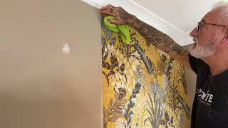 How To Hang The 2nd Sheet Of Wallpaper On A Feature Wall [upl. by Adelaja]