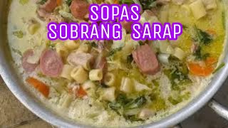 SOPAS MACARONI  CREAMY CHICKEN SOPAS  PANLASANG PINOY  LUTONG OFW SAUDI ARABIA [upl. by Nyleda694]