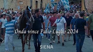 【Palio di Siena Luglio 2024 】ONDA vince il Palio del 24 luglio 2024 [upl. by Ray835]