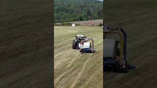 Fendt 818 Vario TMS  Göweil G5012 beim Siloballen wickeln  Luxemburg 2024 [upl. by Enyar]