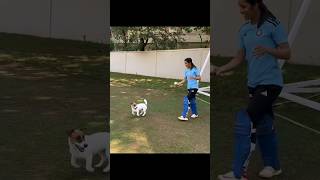 Jemimah Rodrigues with her best friend 🐶 ytshorts [upl. by Leva]