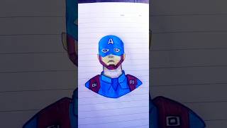 captain America drawing ✨💙youtubeshortvideocaptainamerica [upl. by Ericka385]