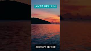 ANTE BELLUM Латинські вислови цитата цитатадня [upl. by Alben]