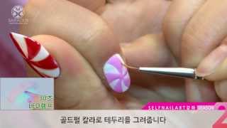 사라네일 뱅글뱅글 사탕 네일아트  candy nail art [upl. by Fariss496]