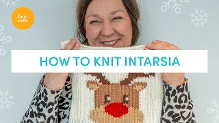 How to Knit Intarsia craftwithme [upl. by Anilorak]