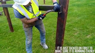 Farmer Know How Erect a timber fence [upl. by Lamberto]