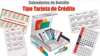 Calendarios de bolsillo Tipo tarjeta de Crédito [upl. by Llednav94]