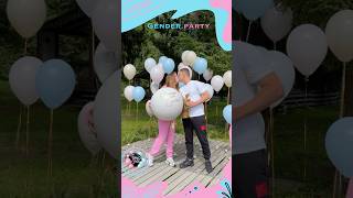 Cute Gender Reveal with dog 🐕❤️💙 genderreveal genderrevealideas [upl. by Koa]