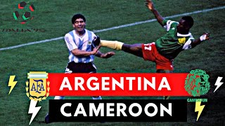 Argentina vs Cameroon 01 All Goals amp Highlights  1990 World Cup [upl. by Herv]