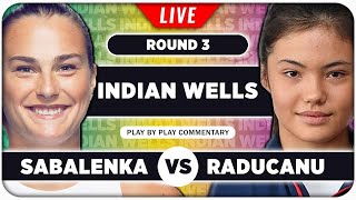 SABALENKA vs RADUCANU • WTA Indian Wells 2024 • LIVE Tennis PlaybyPlay Stream [upl. by Anayad147]