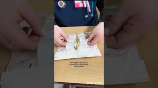 how to apply sterile gloves hospital sterilization viralvideo mbbsbsc [upl. by Emelin830]