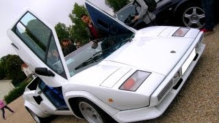 Lamborghini Countach  startup revs loud acceleration [upl. by Libbie]