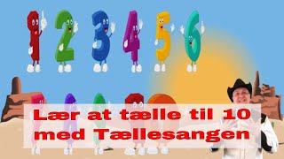 Tællesangen  Tæl til 10  Lær at tælle til 10  Børnesang med fagter  Syng med Sherif Haps [upl. by Auqenat]