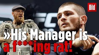 McGregor protzt – Khabib verlässt Konferenz  Das UFCDuell des Jahres [upl. by Enneyehs]