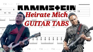 Rammstein  Heirate Mich  Rhythm amp Lead GUITAR TABS  Cover  Tutorial  Lesson [upl. by Basilio]