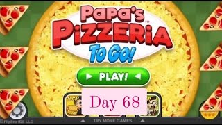 Papas Pizzeria To Go Day 68  Reaching Rank 35 Perfect Day [upl. by Atronna]