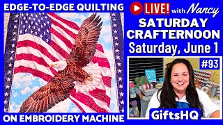 EdgetoEdge Embroidery Machine Quilting for Beginners Easy Project  Saturday CrafterNoon 93 [upl. by Alan378]