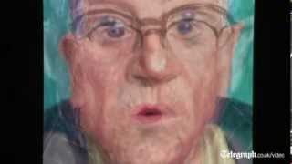 David Hockney paints using iPad for new exhibition [upl. by Ytsim]