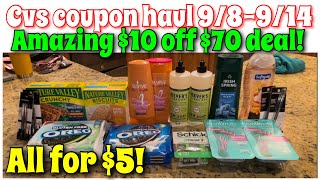 CVS coupon haul 98914 Amazing deals this week  just 5 for all this [upl. by Willman]