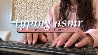 write my book with me  real time typing asmr with thunderstorm background ONE HOUR NO TALKING [upl. by Robbie]